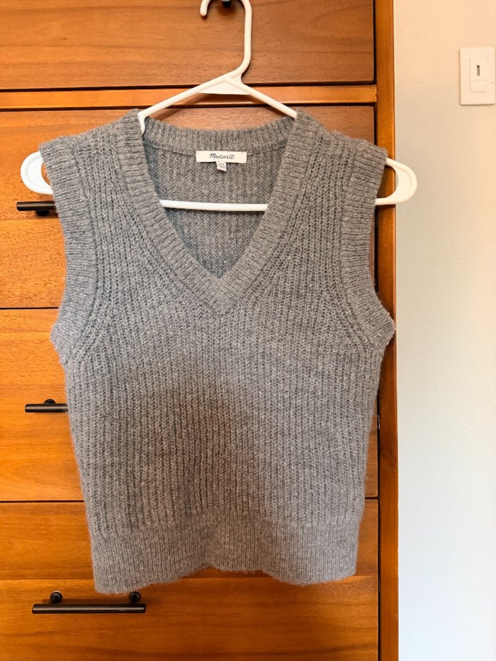 Madewell Women's Knit Sweater Vest Grey XXS